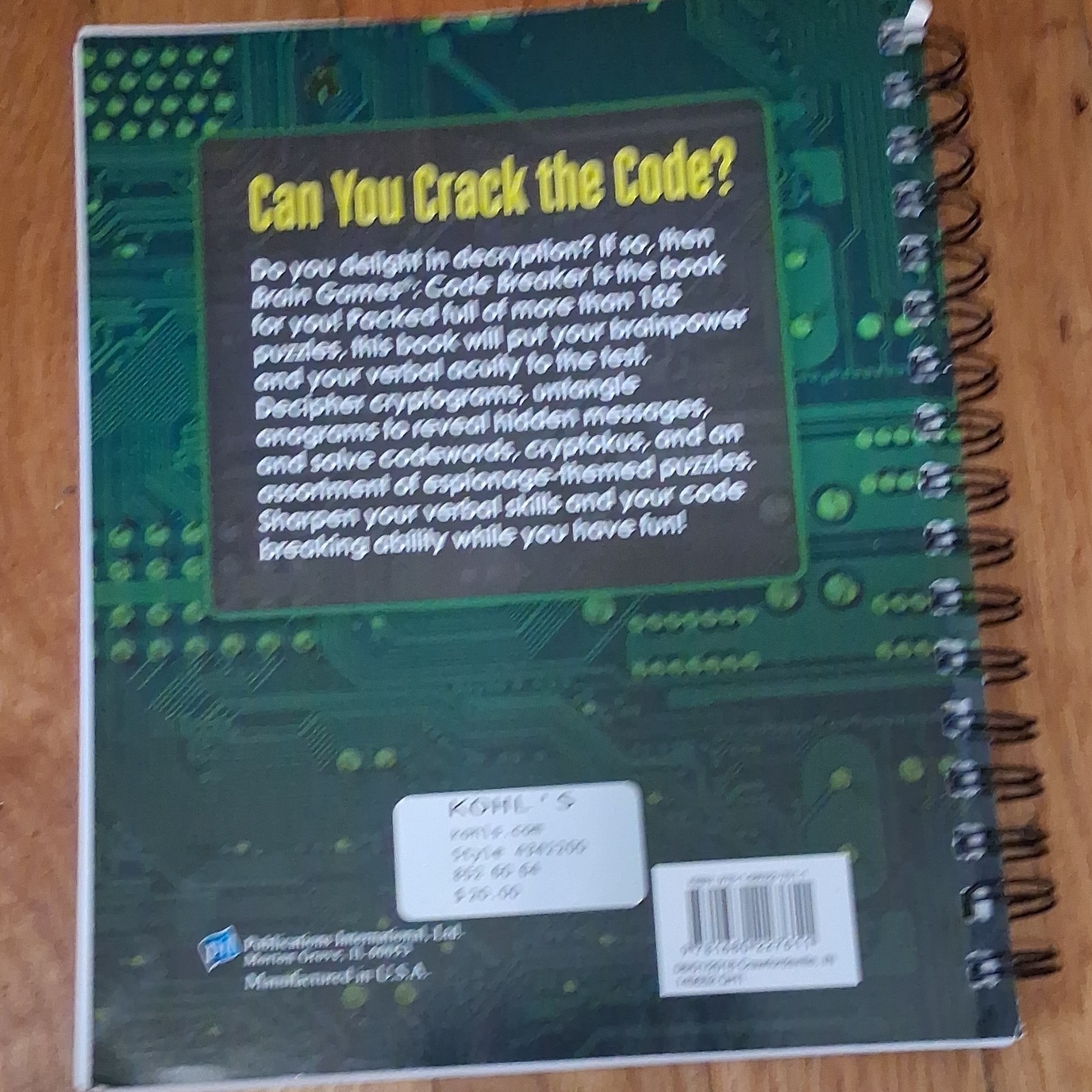 Brain Games Code Breaker Spiral Activity Book - photo 2
