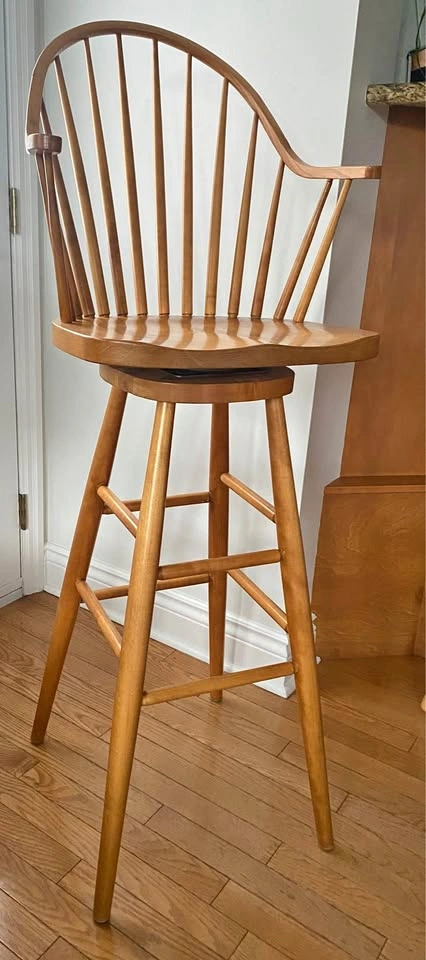 3 Solid Wood Bar Stools