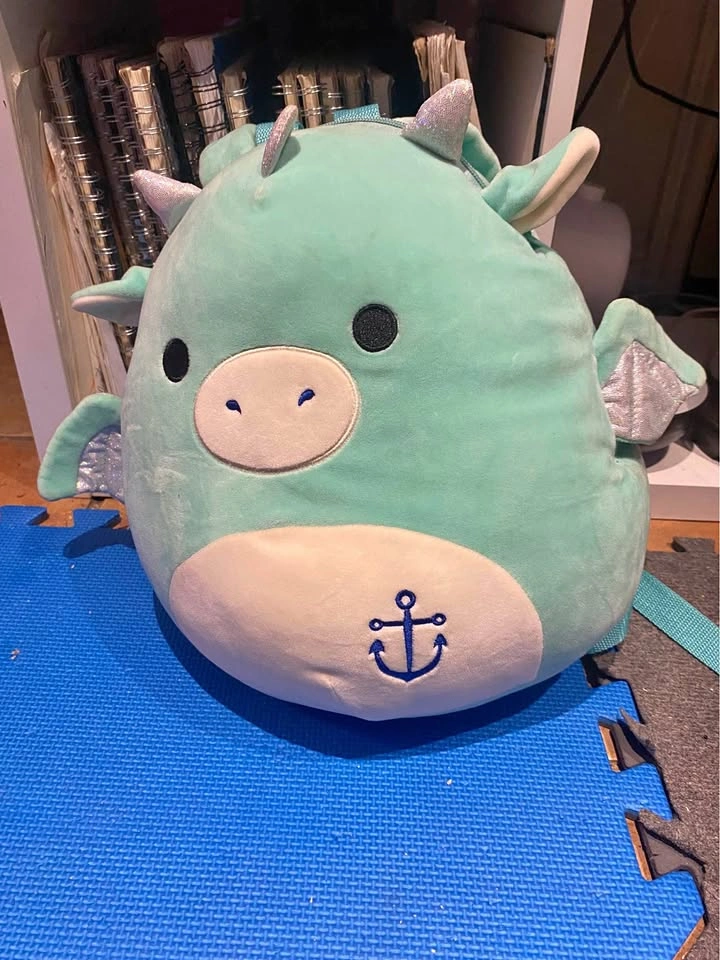 Squishmallow Backpack - Miles the Teal Dragon
