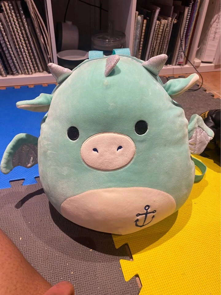 Squishmallow Backpack - Miles the Teal Dragon - photo 3