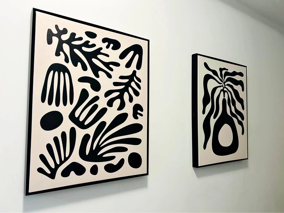Set of 2 Modern Abstract Wall Art Prints