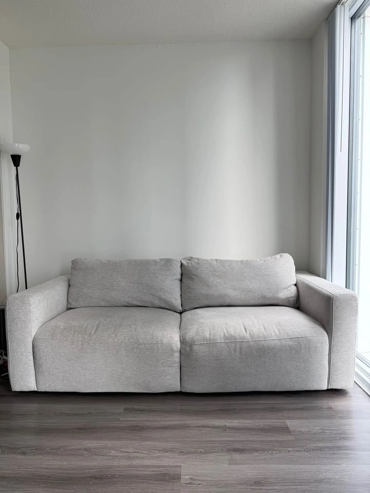 Modern Extra Wide 2 Seater Sofa (light grey) - photo 2
