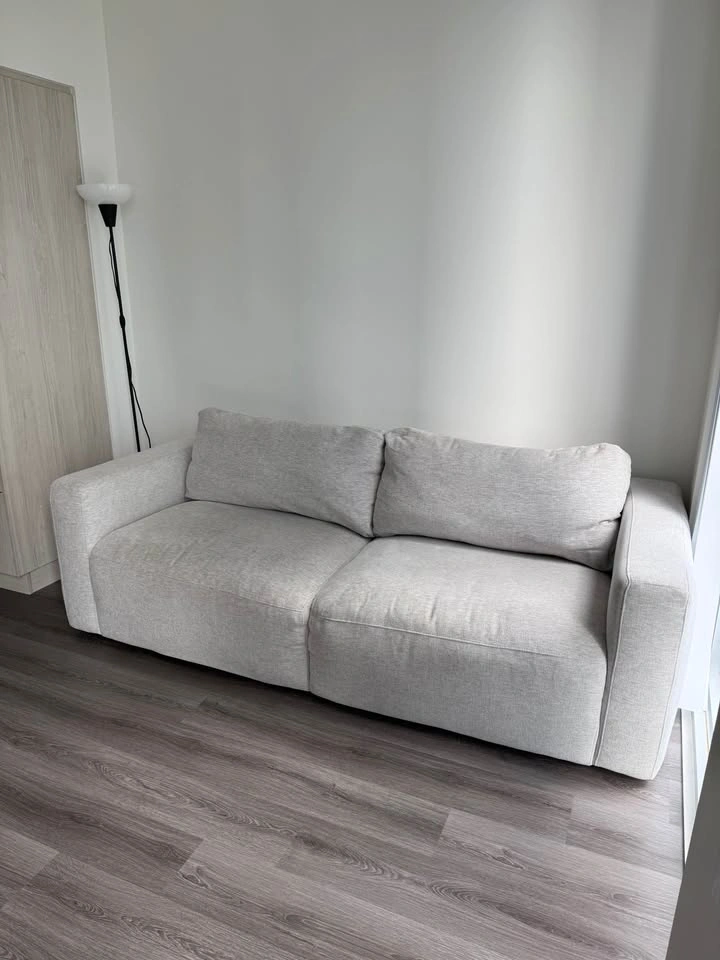 Modern Extra Wide 2 Seater Sofa (light grey) - photo 3