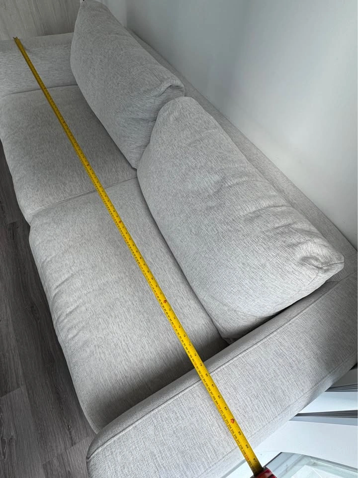 Modern Extra Wide 2 Seater Sofa (light grey) - photo 5