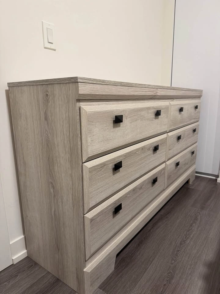 6 Drawers Dresser (Light Gray Wood Finish) - photo 3