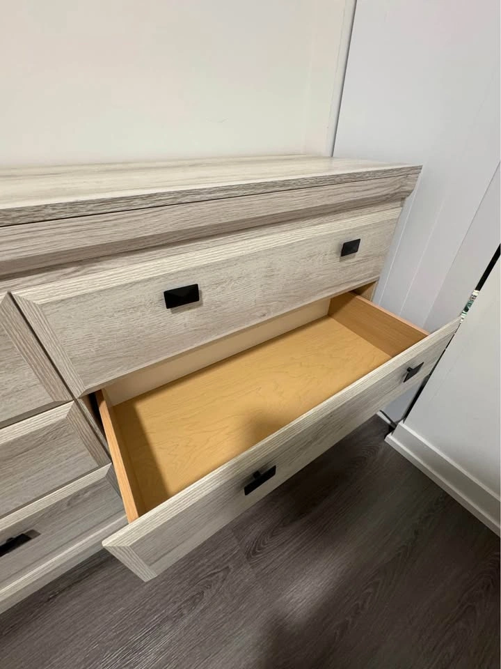 6 Drawers Dresser (Light Gray Wood Finish) - photo 4