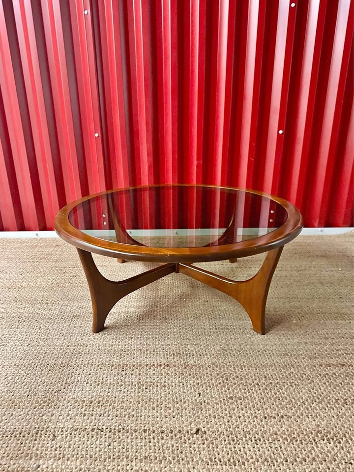 MCM Round Walnut Coffee Table