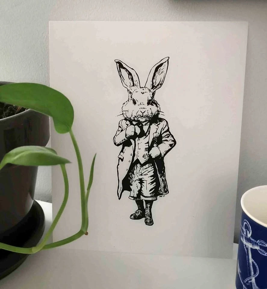 "M. Lapin" - Art Print by Local Artist