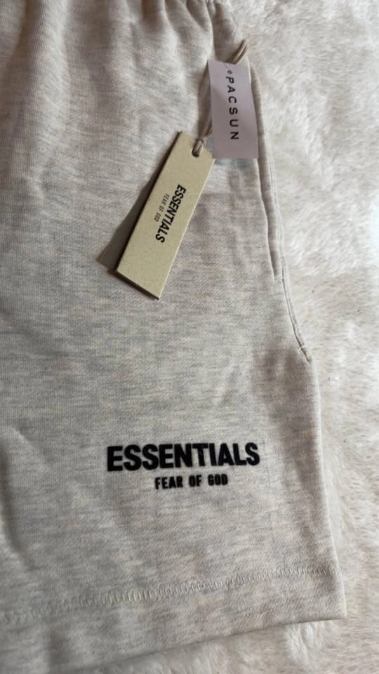 Fear of God Essentials Shorts – Light Oatmeal (Size Medium) - photo 2