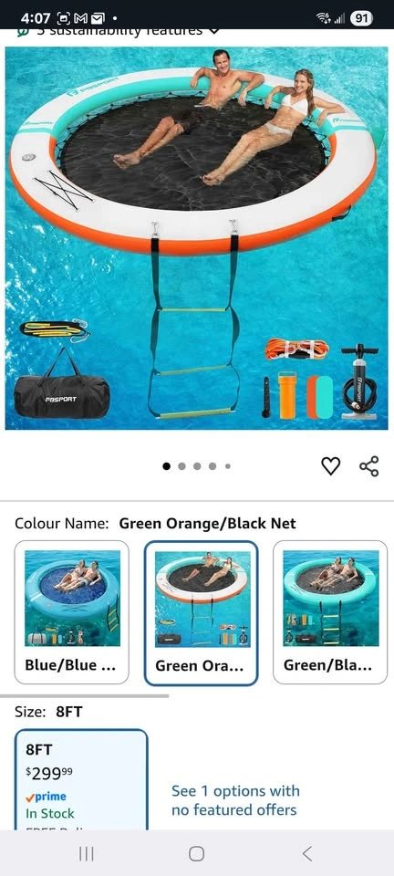 inflatable water hammock - photo 2