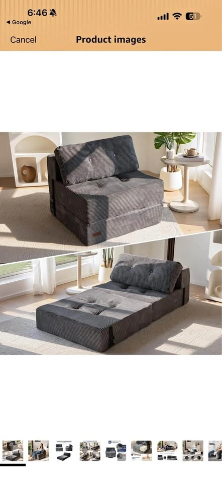 Brand New Foldable Floor Sofa Bed / Convertible Chair
