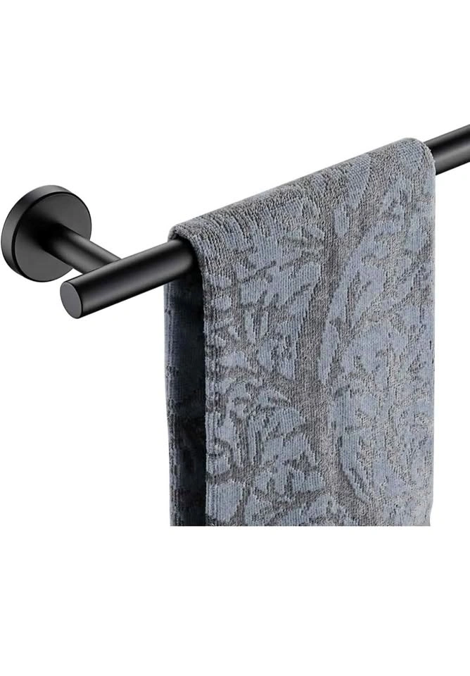 JQK Black Towel Bar, 18 Inch Stainless Steel