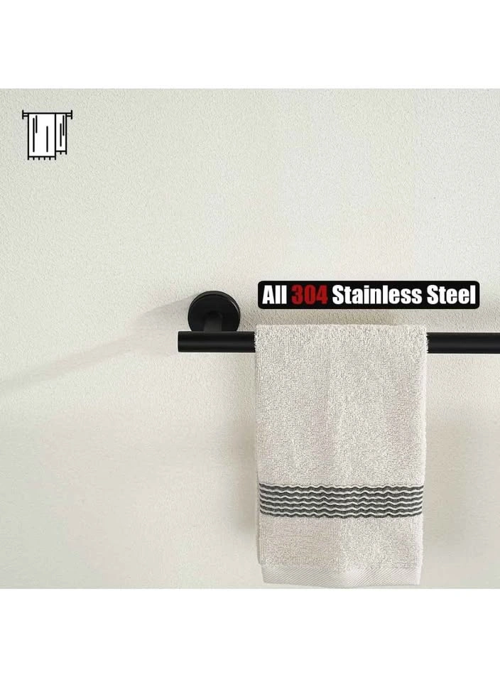 JQK Black Towel Bar, 18 Inch Stainless Steel - photo 4