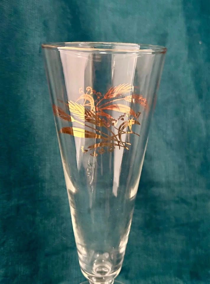 Vintage MCM Homer Laughlin "Prairie Gold" Pilsner Glasses, Set o - photo 2