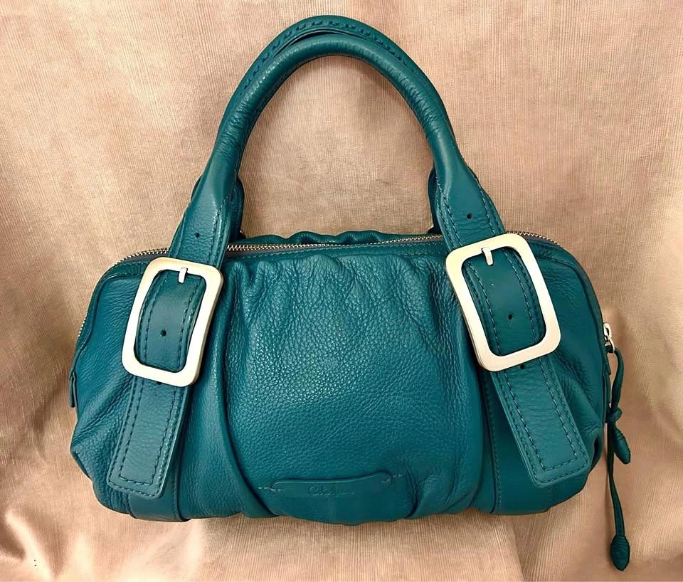 Cole Haan Teal Green Leather Handbag/Purse