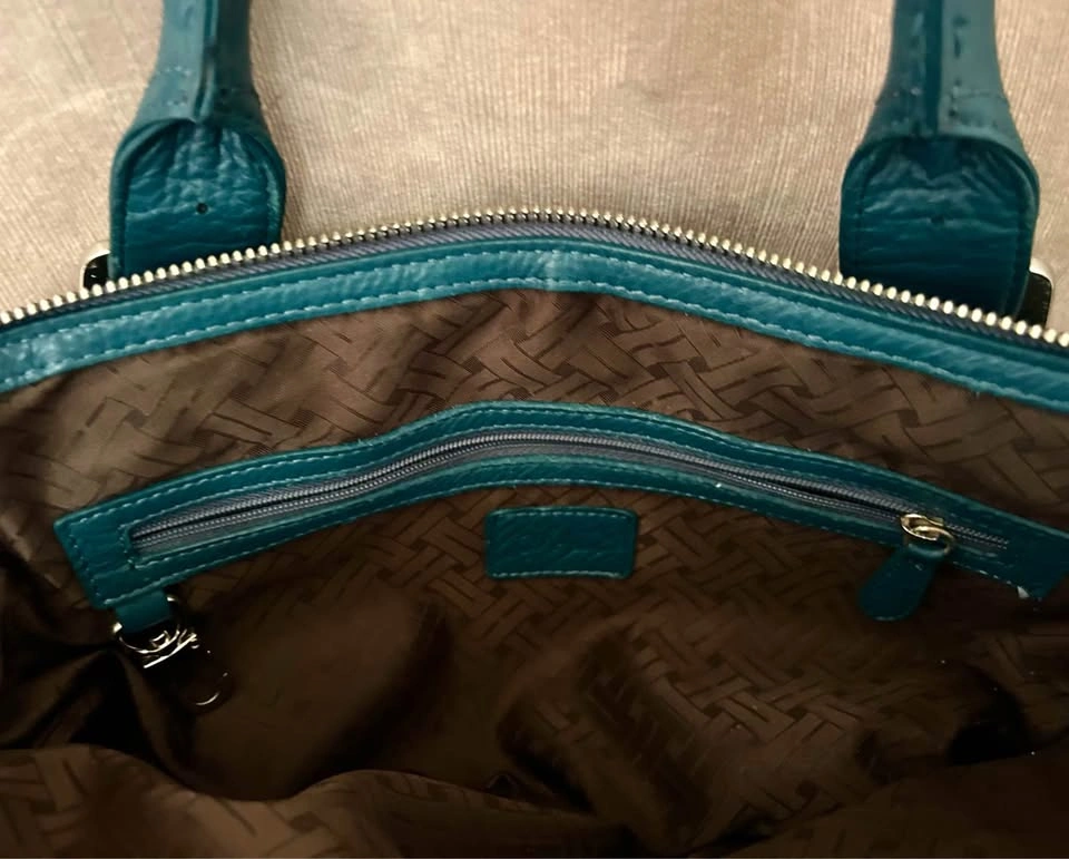 Cole Haan Teal Green Leather Handbag/Purse - photo 3