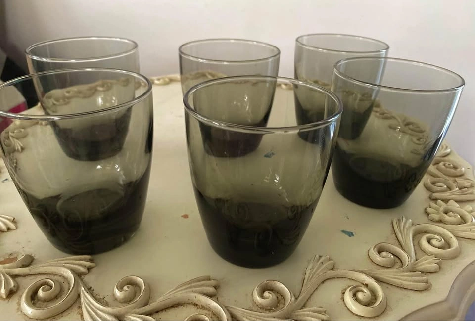 Vintage Libbey MCM Smokey Gray Lowball Whiskey Glass, Set of 4 - photo 3