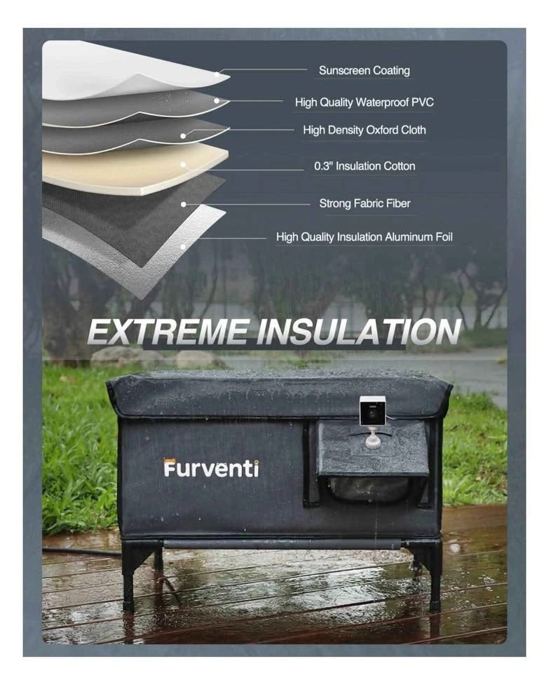 Furventi Camera Enabled Waterproof Heated Outdoor Cat House - photo 4