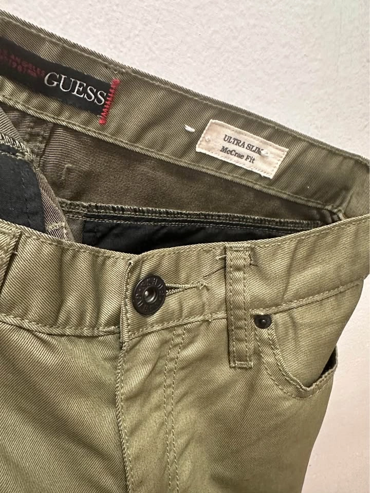 Guess Men's Olive Green Pants Size 29x32 - photo 3