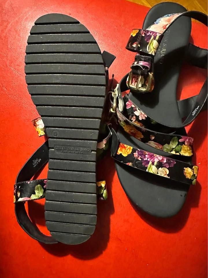WOMANS Christian Siriano Floral Strappy Sandals SIZE:10 - photo 2