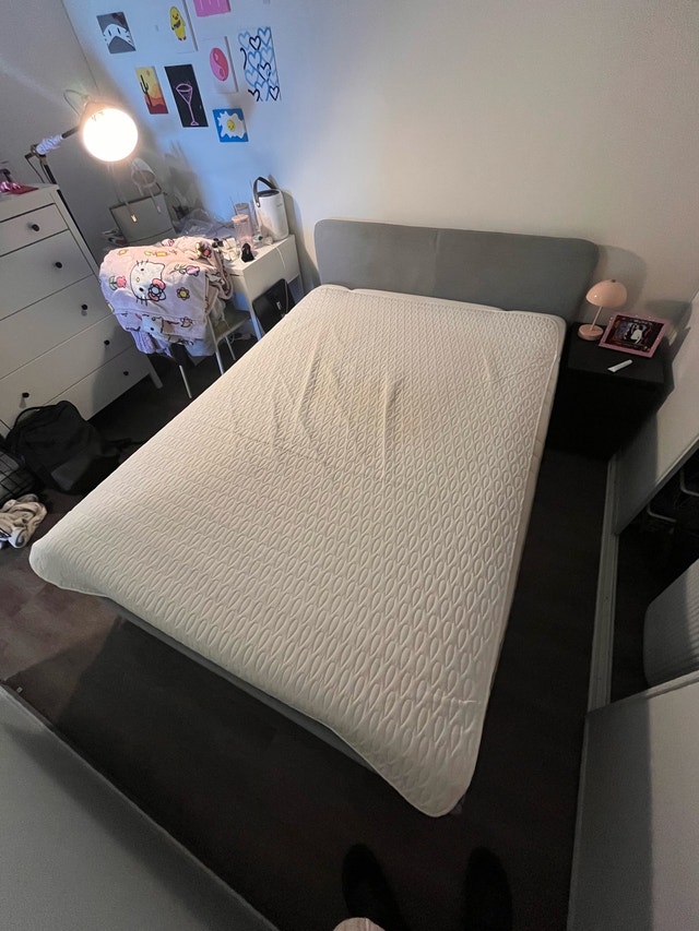 IKEA Double Bed Frame + Mattress - photo 2