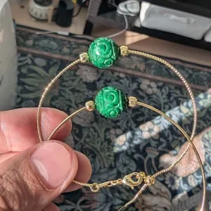 Vivid "Jedi" Hot Green Jadeite Bracelet (干青)