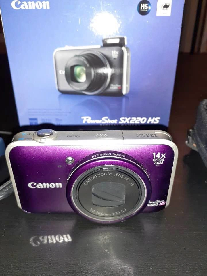 Purple Canon PowerShot SX220 HS Digital Camera