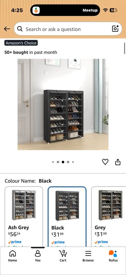 JIUYOTREE 7 Tier Shoe Rack Storage Organizer - photo 2
