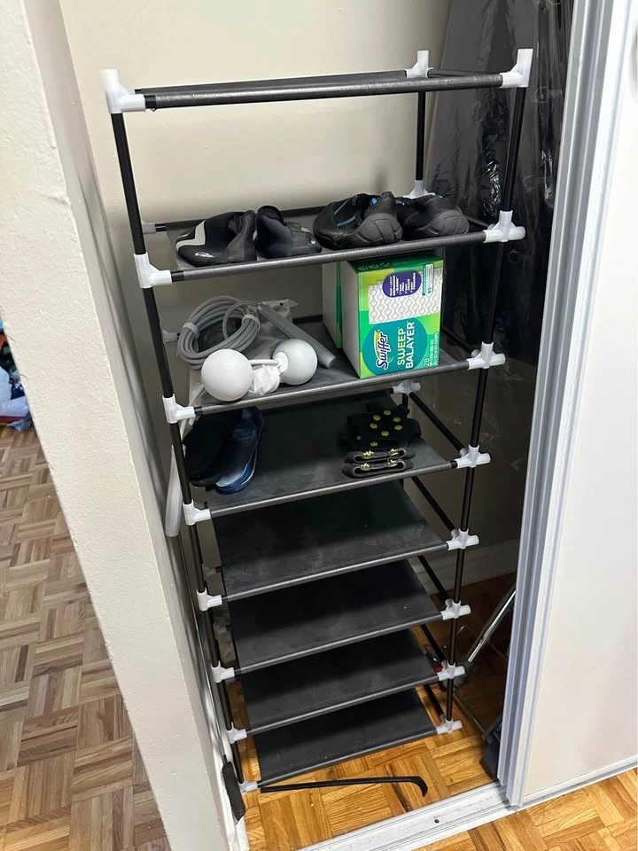 JIUYOTREE 7 Tier Shoe Rack Storage Organizer - photo 4