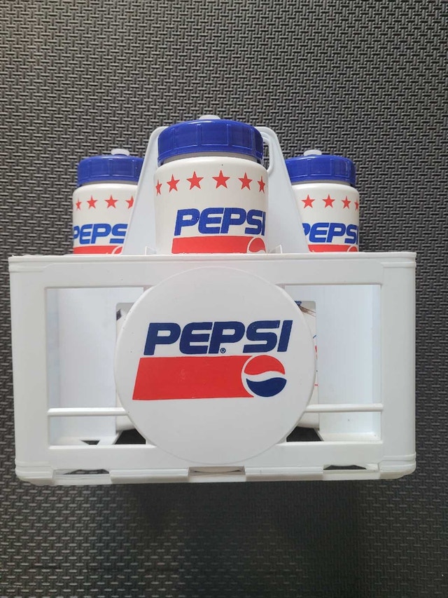 Vintage Pepsi CAHA Canada Hockey Water Bottles 1988-91, UNUSED