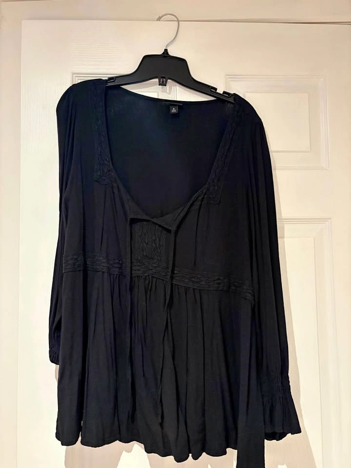 Torrid Black Lace Top