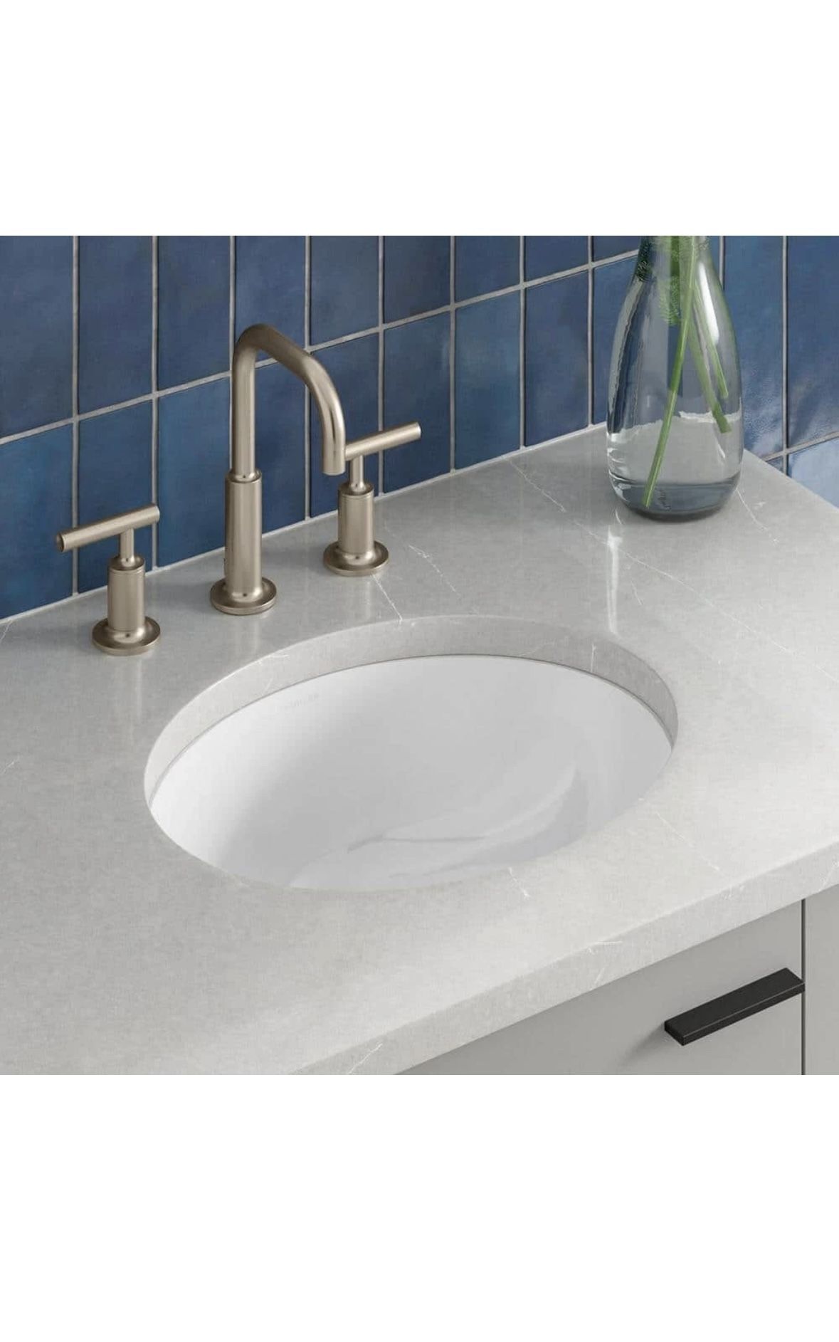 Kohler K-2210-N-O Caxton 17" Undermount Bathroom Sink - White - photo 2