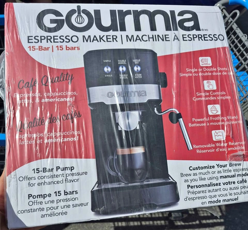 Brand New Gourmia Expresso Coffee Machine 15-Bar