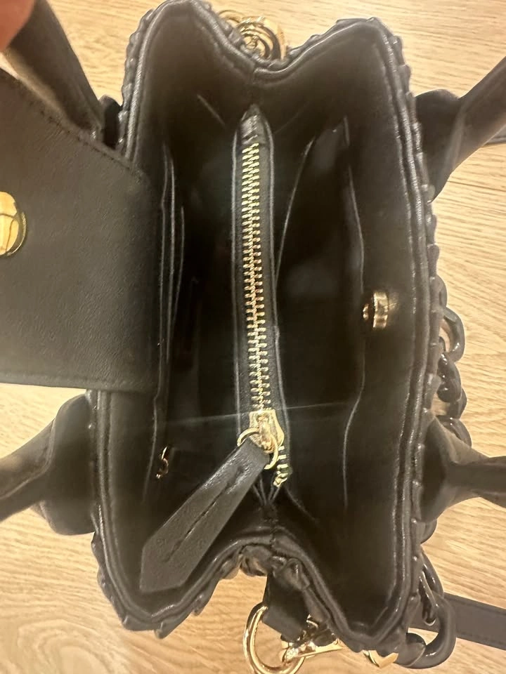 Authentic Black Valentino Quilted Handbag with Chain - photo 4