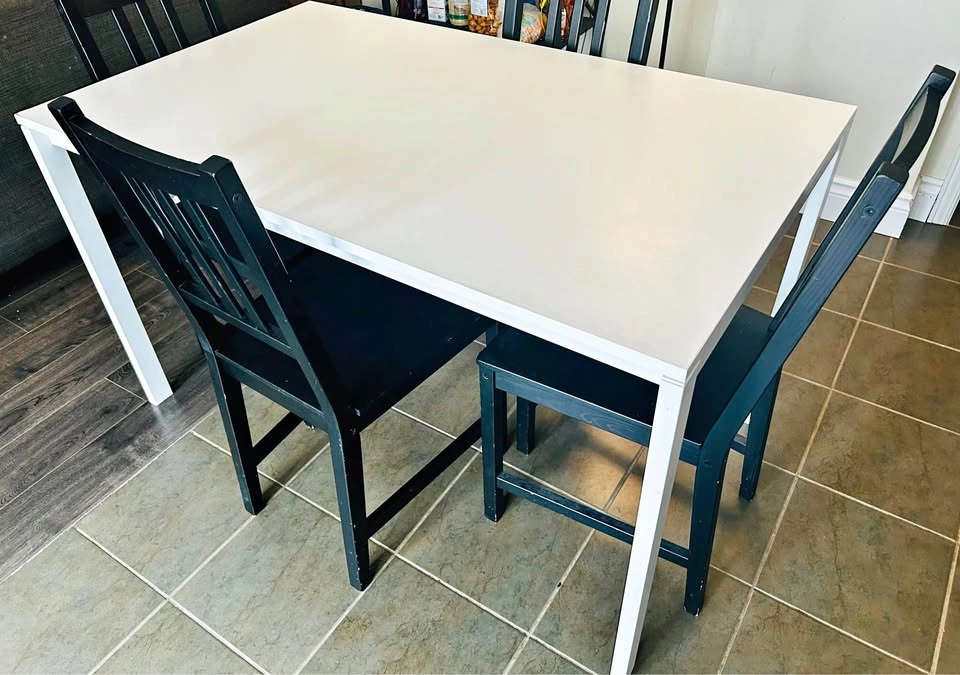 IKEA 4-Seater Dining Table Set with 4 Chairs