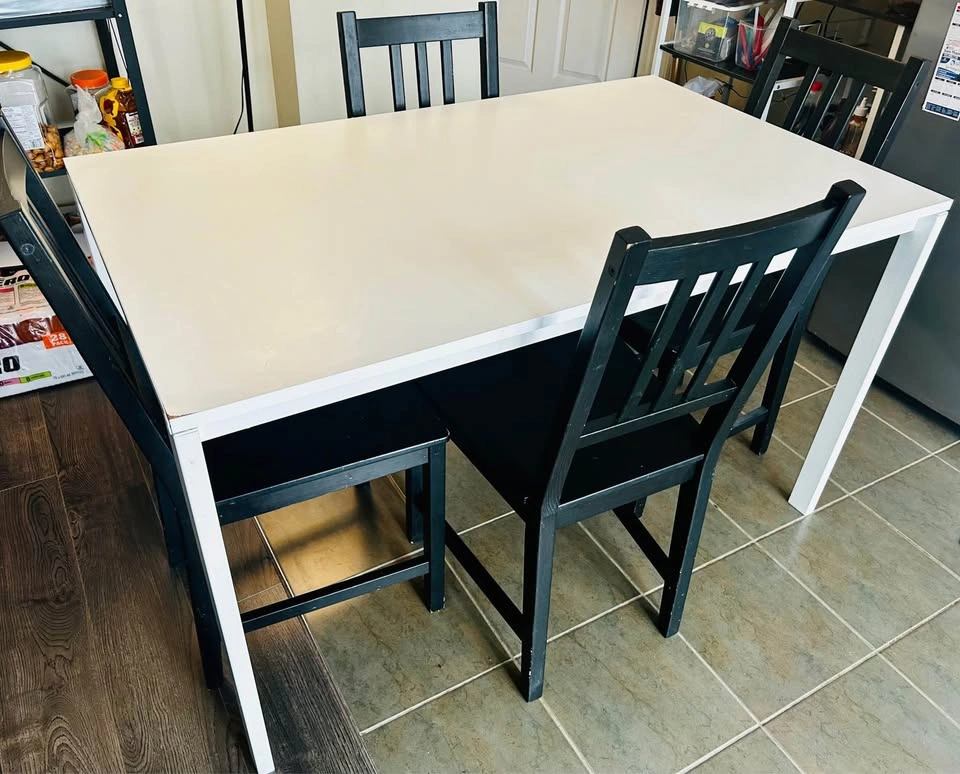 IKEA 4-Seater Dining Table Set with 4 Chairs - photo 2