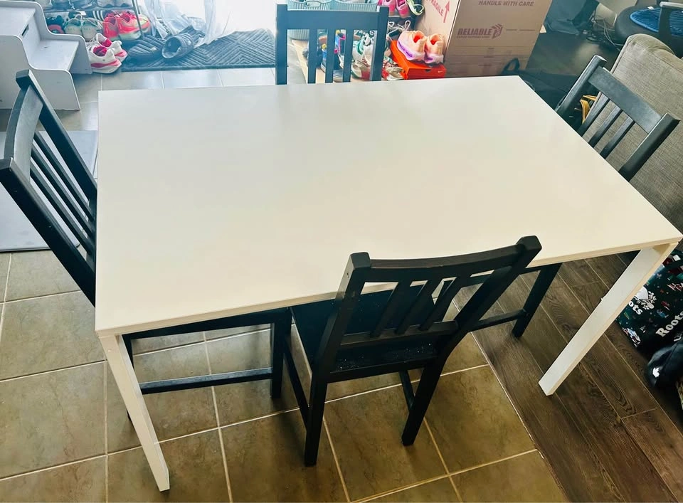 IKEA 4-Seater Dining Table Set with 4 Chairs - photo 3