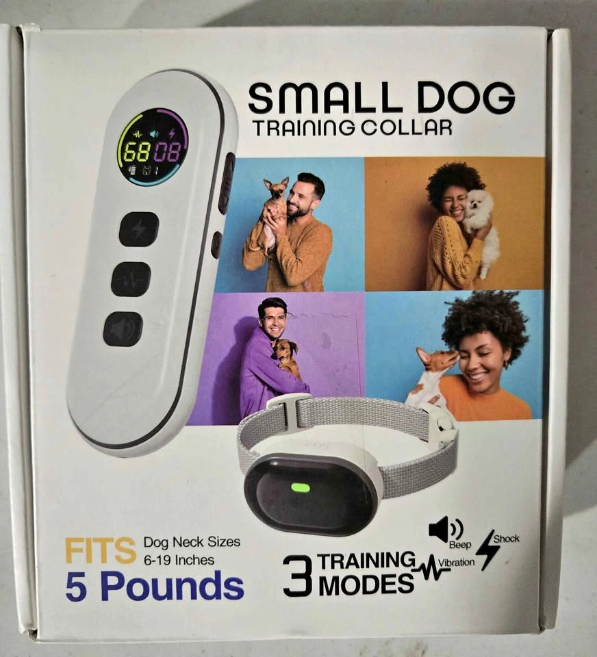 Small Dog Training Collar with Remote – 3 Modes – Fits 5+ lbs