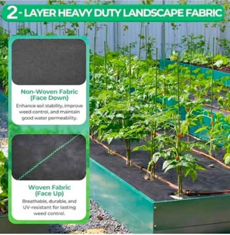 Weed Barrier Landscape Fabric, Ohuhu 3x50 FT.