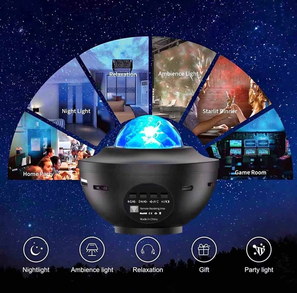 Galaxy Star Projector Night Light & Bluetooth Speaker
