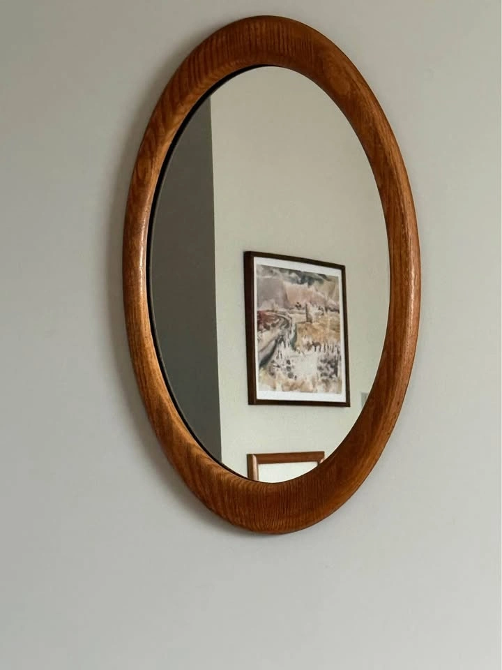 Mid century oval mirror - photo 2