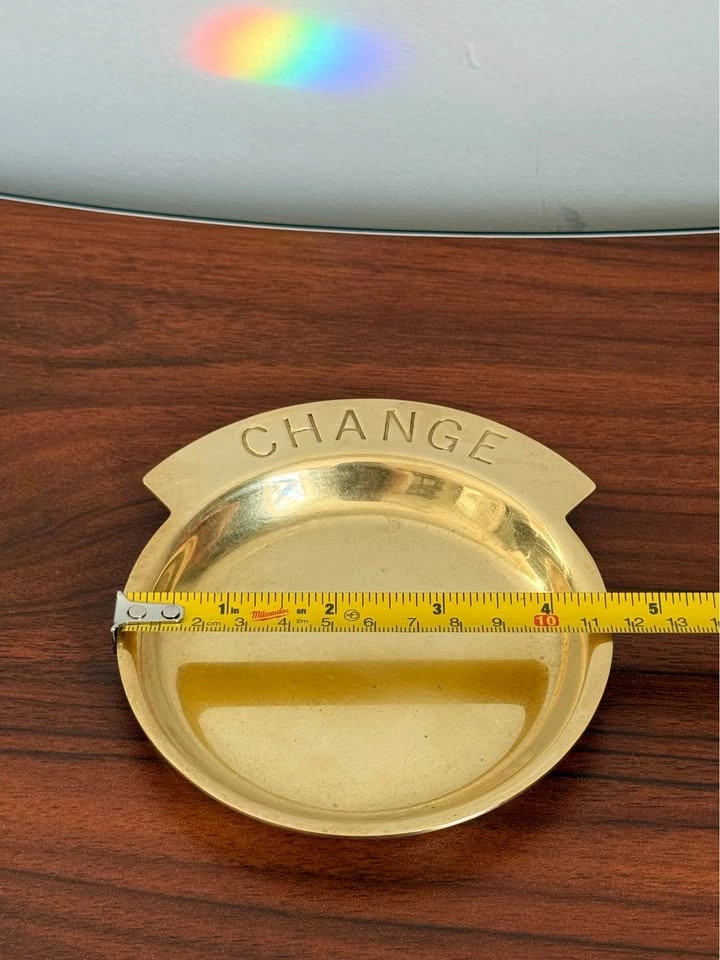 Vintage Brass Small Change Tray - photo 5