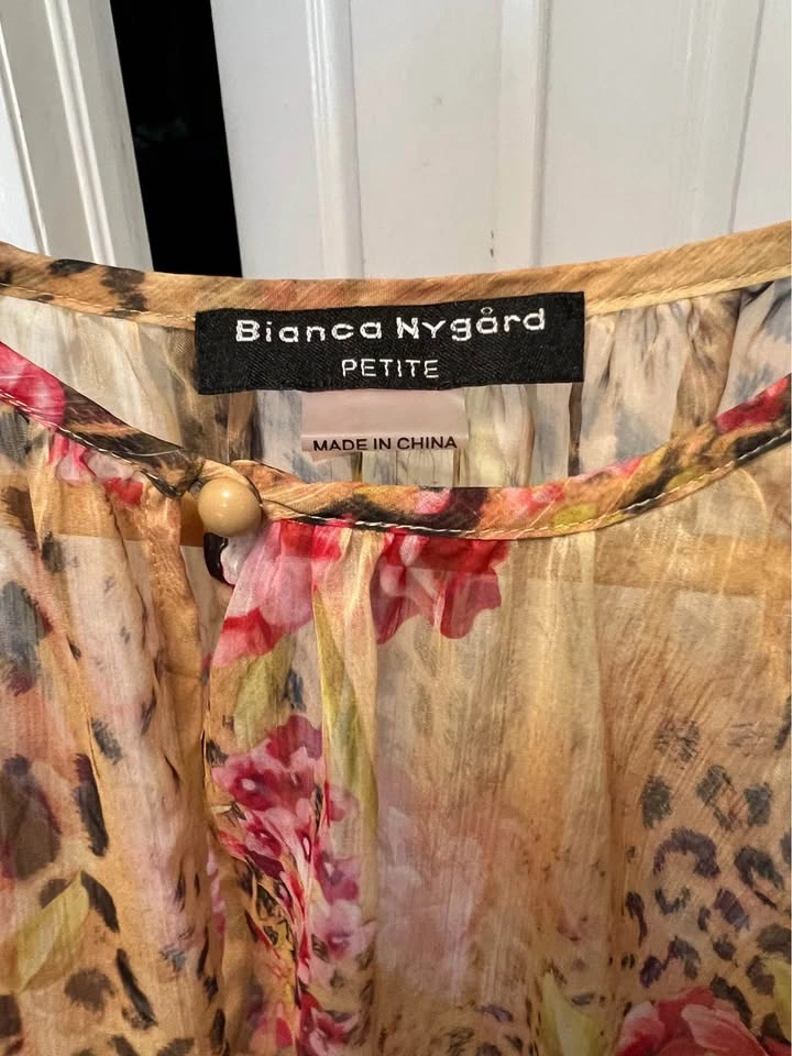 ⚽ Pink/ Yellow Floral Blouse - photo 2