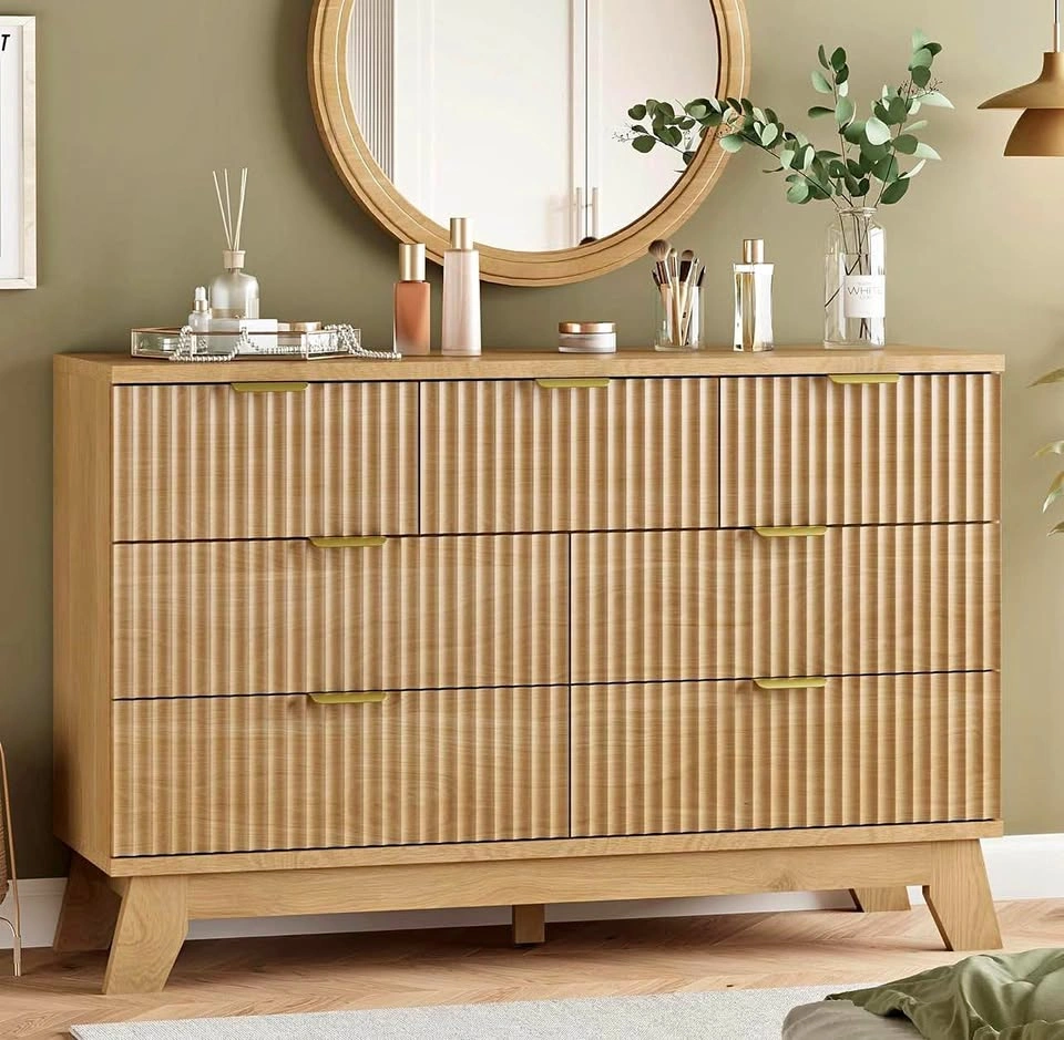Fluted 7-Drawer Dresser - Oak - New in Box