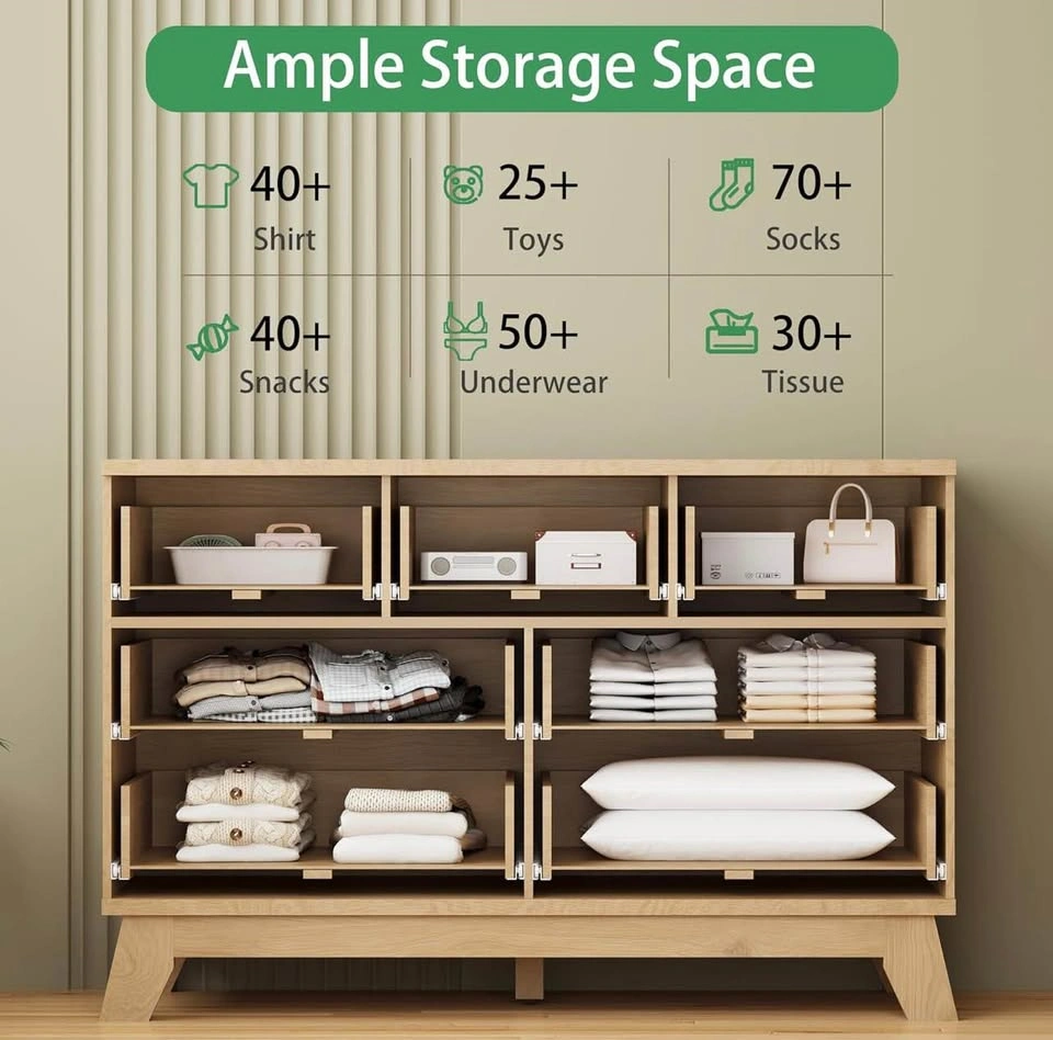 Fluted 7-Drawer Dresser - Oak - New in Box - photo 3