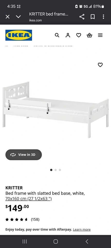 Ikea Kritter bed