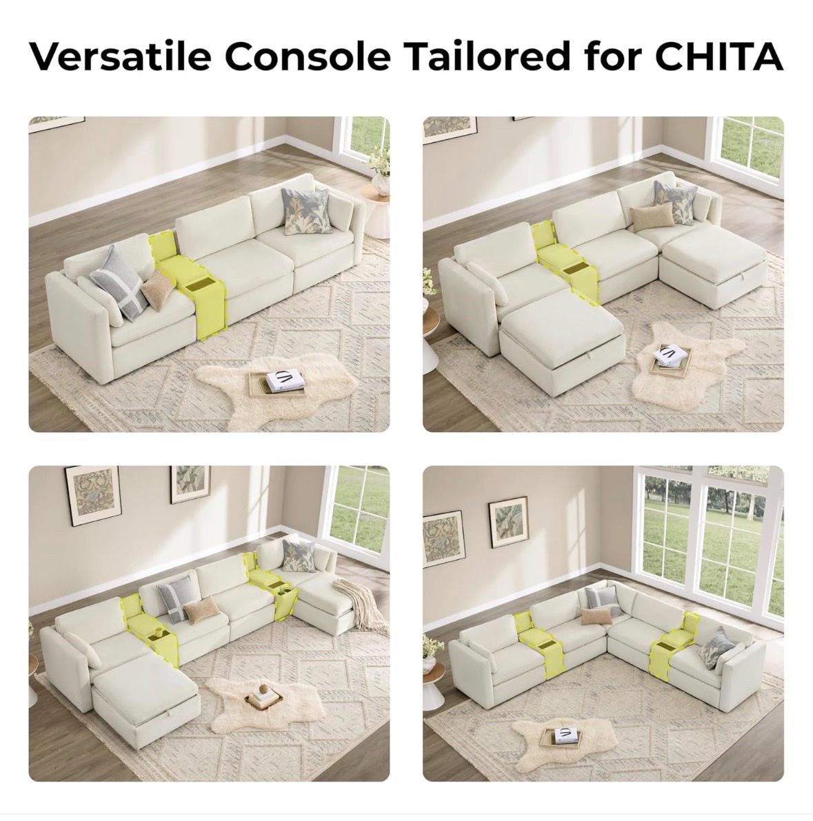 CHITA Oversized Corner Modular Sectional - Linen - photo 4