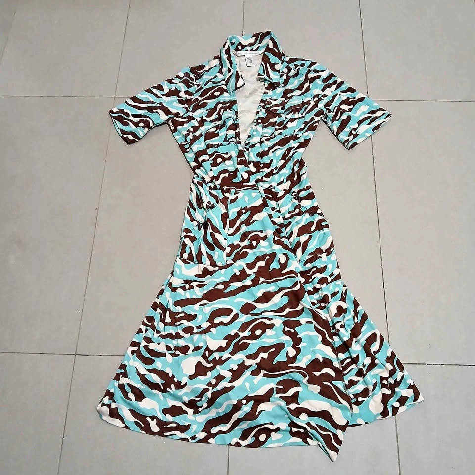 ⚽ 100% Silk DIANE von FURSTENBERG Wrap Dress Vintage DVF