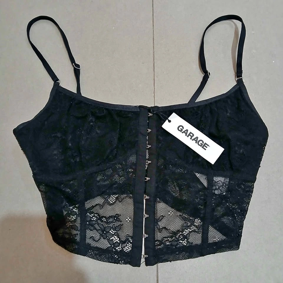 ⚽ Black Lace Top Mesh Lingerie Bra
