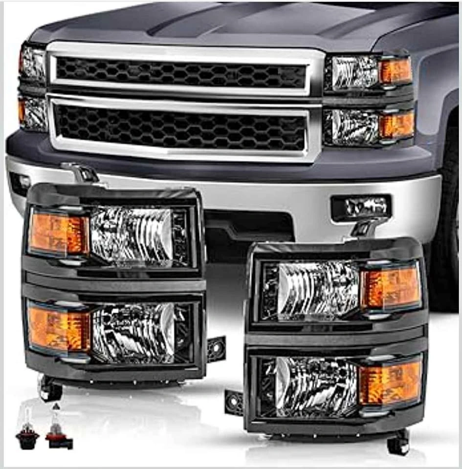 2014 - 2015 Silverado Black Housing Headlights